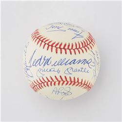 500 Home Run Club Multi-Signed Ball with 21 Signatures including Mantle and Williams - PSA/DNA