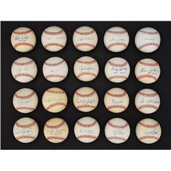 Baseball Hall of Famer Single Signed Ball Collection (83)