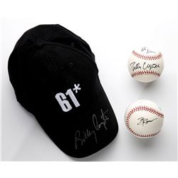 Trio of Signed Items from the Movie 61* with Billy Crystal - PSA/DNA