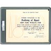 Image 1 : Babe Ruth 1940 New York World's Fair Academy of Sport Signed Certificate - PSA/DNA NM-MT 8