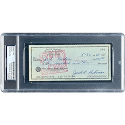 Jackie Robinson 1967 Signed Personal Check - PSA/DNA