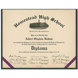 Cum Posey 1943 Signed Diploma