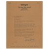 Image 1 : Rogers Hornsby 1944 Signed Typed Letter (Good Baseball Content)