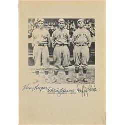 Boston Red Sox Signed "Golden Outfield" Program with Speaker, Hooper and Lewis