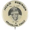 Image 1 : Extremely Rare 1949 Brooklyn Eagle Jackie Robinson Pin - Only A Few Known Examples!