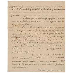 John Adams 1798 Signed Letter