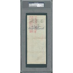 Franklin D. Roosevelt 1934 Signed US Treasury Presidential Payroll Check - PSA/DNA