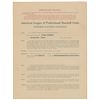 Image 3 : Elton Langford 1923 Signed New York Yankees Player Contract with Ban Johnson and Jacob Ruppert