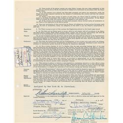 Sal Maglie 1955 New York Giants Signed Player Contract