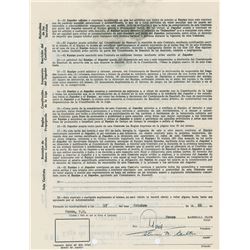 Steve Carlton 1966 Puerto Rico Winter League Signed Player Contract