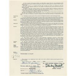 Steve Carlton 1967 St. Louis Cardinals Signed Player Contract
