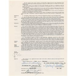 Lou Brock 1967 St. Louis Cardinals Signed Player Contract