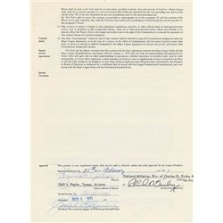 Reggie Jackson 1971 Oakland Athletics Signed Player Contract