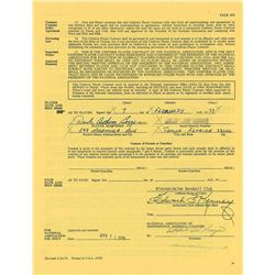 Wade Boggs 1978 Winston-Salem Red Sox Minor League Signed Player Contract (Earliest Known)