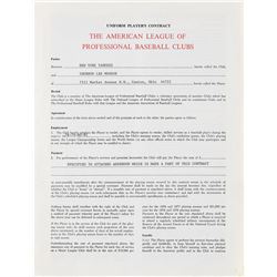 Thurman Munson 1978–81 New York Yankees Signed Player Contract (Last Contract)