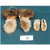 Image 1 : VINTAGE NATIVE BEADED DOLL SLIPPERS & MITTS