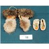 Image 1 : VINTAGE NATIVE BEADED DOLL SLIPPERS & MITTS