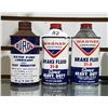 Image 1 : THREE VINTAGE CONE TOP WAGNER & DUROL BRAKE FLUID TINS