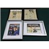 Image 1 : FOUR FRAMED HOCKEY MAGAZINES & STATISTICS
