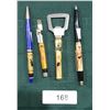 Image 1 : FOUR VINTAGE PIN-UP BOTTLE OPENERS & PENS