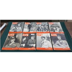 EIGHT WWII LIFE MAGAZINES