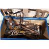 Image 2 : VINTAGE WOOD TOOL CHEST W/CONTENTS