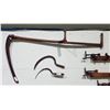Image 1 : PRIMITIVE DOUBLE HANDLED WOOD SCYTHE