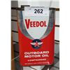 Image 1 : VINTAGE VEEDOL (FLYING A) OUTBOARD MOTOR OIL QUART