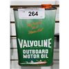 Image 1 : VINTAGE VALVOLINE OUTBOARD MOTOR OIL QUART