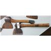 Image 1 : TWO ANTIQUE BROAD BLADE HATCHETS