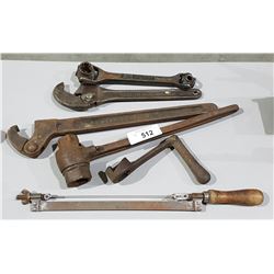 SIX ANTIQUE HAND TOOLS