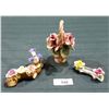 Image 1 : VINTAGE CAPODIMONTE FLORAL BASKET & 2 CHINA FLORALS