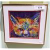 Image 1 : FRAMED PASTEL OF A FOX SIGNED