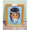 Image 1 : VINTAGE ORIGINAL NATIVE CHILD CHALK PICTURE