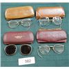 Image 1 : 4 VINTAGE PAIRS OF EYEGLASSES IN CASES