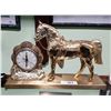 Image 1 : VINTAGE BRASS HORSE CLOCK