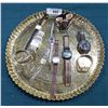 Image 1 : EMBOSSED BRASS TRAY W/ 10 WRISTWATCHES