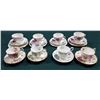 Image 1 : 8 BONE TEACUPS & SAUCERS W/PLATES