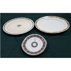 3 VINTAGE CHINA PLATTERS