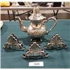 Image 1 : 4 PC VINTAGE SILVER PLATE