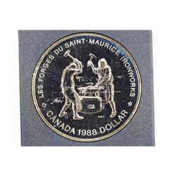 1988 CANADA IRONWORKS SILVER DOLLAR (PF LIKE)