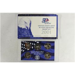 2001 US 50 STATE QUARTERS PROOF SET WITH BOX