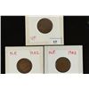 Image 1 : 1941,42 & 43 NEWFOUNDLAND CENTS