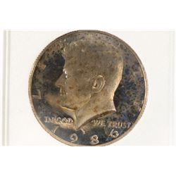1986-S KENNEDY HALF DOLLAR PROOF DCAM