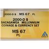 Image 3 : 2000-D SACAGAWEA DOLLAR ANACS MS67  PL FROM THE