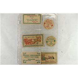 6 ASSORTED 1969 / 70 MERRY CHRISTMAS / NEW YEARS