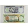 Image 2 : CAYMAN ISLANDS 1974 $1 AND 1991-$5