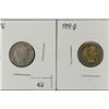 Image 1 : 1896 & 1909-D BARBER DIMES