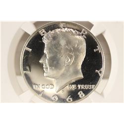 1968-S 40% SILVER KENNEDY HALF DOLLAR NGC PF69