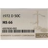 Image 3 : 1972-D KENNEDY HALF DOLLAR NGC MS66